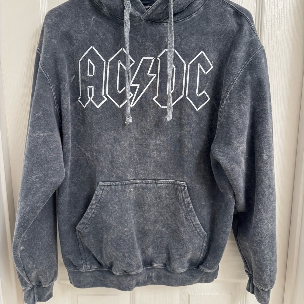 AC/DC Men's Washed Black Hoodie